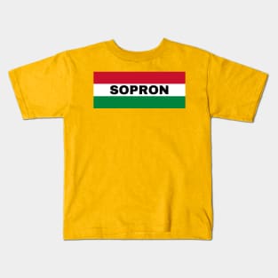 Sopron City in Hungarian Flag Kids T-Shirt